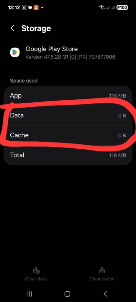 data and cache clear