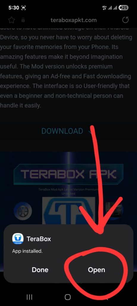 When the installation is completed, Boom, your app is ready to use.
