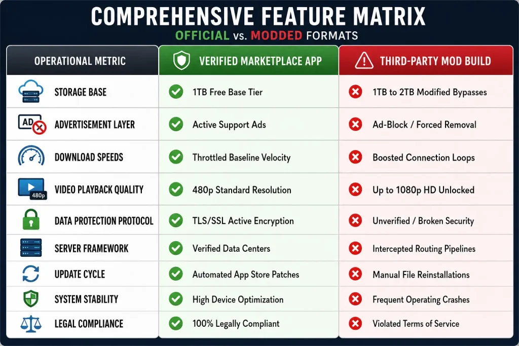 Comprehensive Feature Matrix: Official vs. Modded Formats